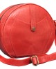 Crossbody Purse Buffalo Leather Hobo Women Semi Circle Zipper Red Bag